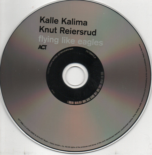Image of Label Cover of CD - VG+/VG+ - KALLE KALIMA - KNUT REIERSRUD, Flying Like Eagles (ACT; ACT 9888-2, Germany 2019, Digipak), , - 0556161S