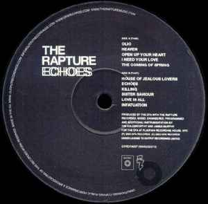 Image of Label Cover of LP - VG/VG+ - THE RAPTURE, Echoes (DFA; OPRDFA007, UK 2003, Inner), , - 3126007E