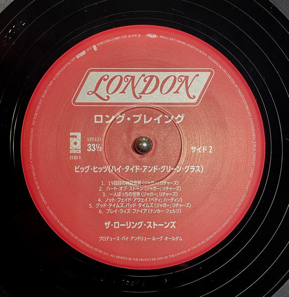 Image of Label Cover of LP - NEW/NEW - THE ROLLING STONES, Big Hits (US) - Japanese Edition (ABKCO MUSIC; 18771225119, UK 2026 Reissue), , Released in 1966, Big Hits (High Tide and Green Grass) was the first hits compilation album from The Rolling Stones. The US edition is comprised of 12 of their hits including the number one singles (I Can t Get No) Satisfaction and Get Off Of My Cloud. This Japanese vinyl edition is pressed on 180 gram vinyl and features exclusive Japanese packaging with an authentic