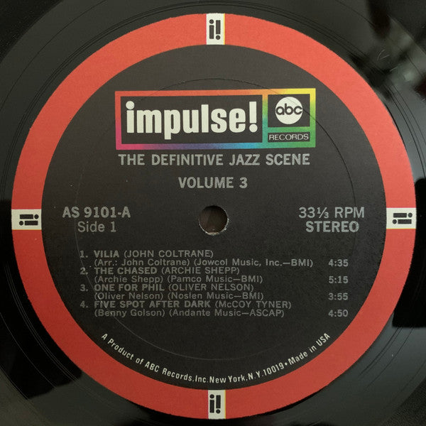 Image of Label Cover of LP - G+/VG - VARIOUS, The Definitive Jazz Scene Volume 3 (Impulse!; A-9101, US 1968, Gatefold), , - 0626289E