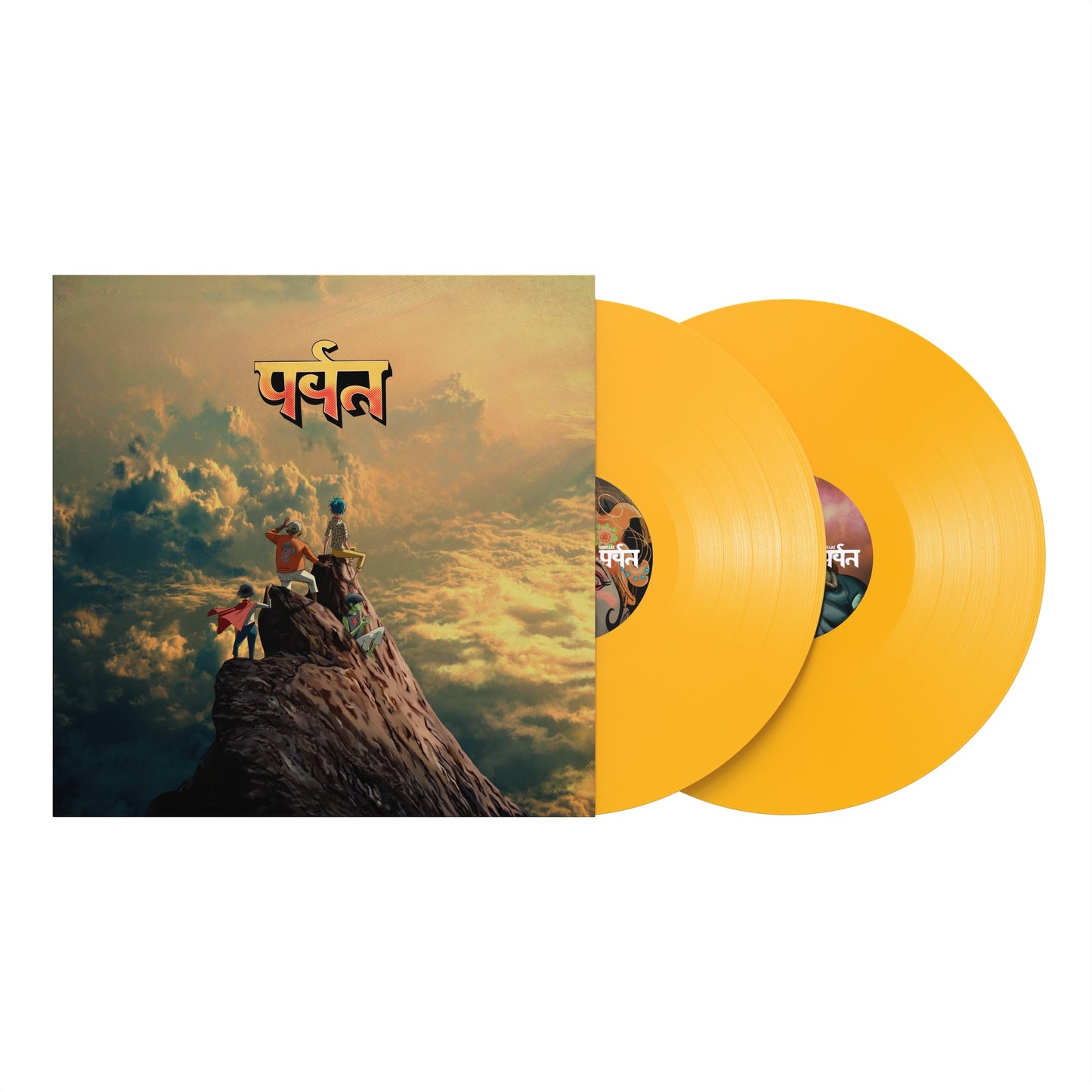 Image of Back Cover of 2xLP - NEW/NEW - GORILLAZ, The Mountain (Kong; KONG001LPI, Europe 2026, Gatefold, Indies Exclusive Yellow Vinyl), , - 9072612C