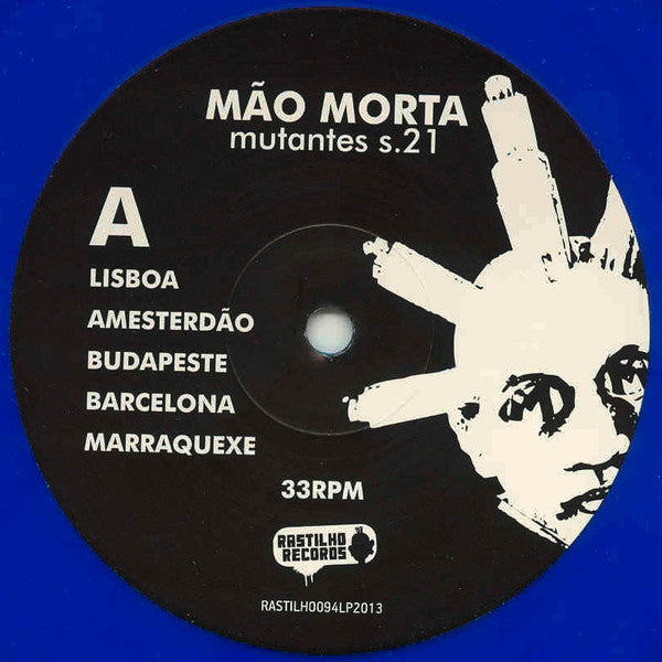 Image of Label Cover of LP - VG+/VG+ - M O MORTA, Mutantes S.21 (Rastilho Records; RASTILHO094LP2013, Portugal 2013 Reissue, Inner, Blue Vinyl), , - 0746203S