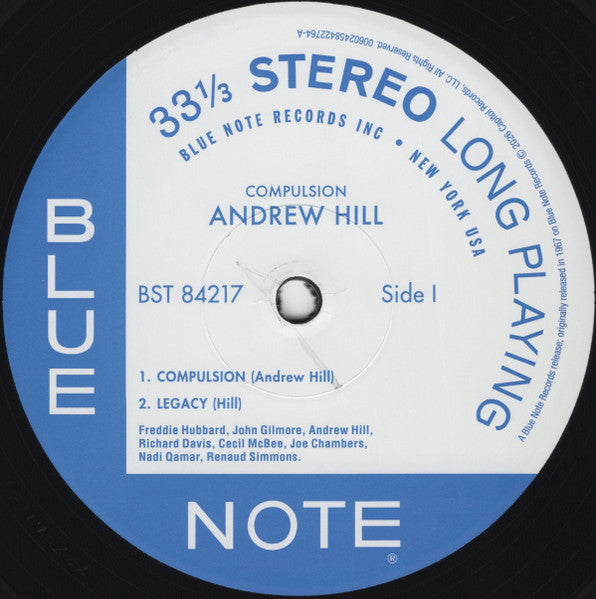 Image of Label Cover of LP - NEW/NEW - ANDREW HILL, Compulsion!!!!! (Blue Note; 5842276, Europe 2026 Reissue, Gatefold, 1LP Tone Poet), , - 2236142E