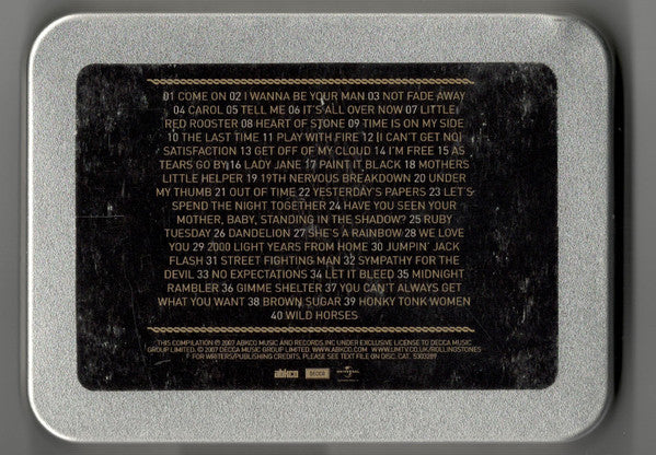 Image of Back Cover of CD - VG+/EX - THE ROLLING STONES, Rolled Gold + (ABKCO; 5303289, Europe 2007), , - 0836053E