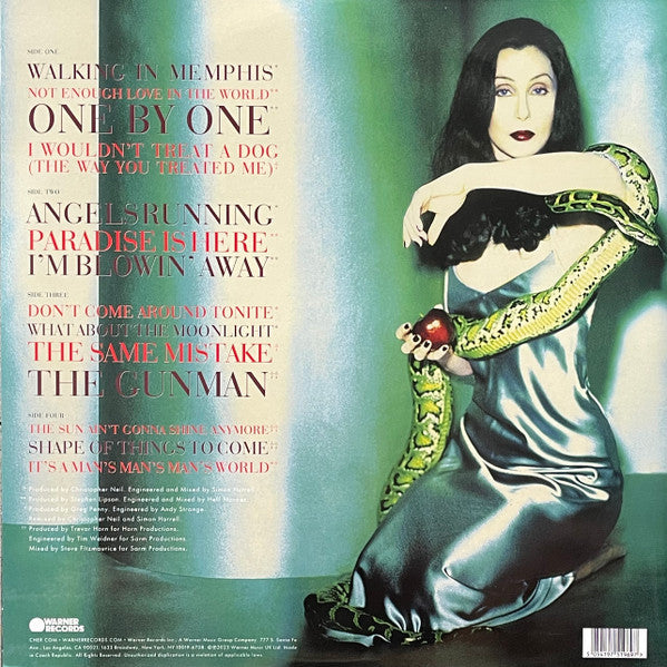 Image of Back Cover of 2xLP - EX/VG+ - CHER, It's A Man's World (Warner Records; 5054197519697, Europe 2024, Gatefold), Still in hype stickered shrinkwrap., - 0846167S