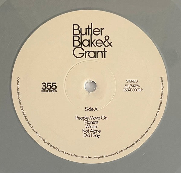 Image of Label Cover of LP - NEW/NEW - BUTLER, BLAKE & GRANT, Murmurs (355 Recordings; 355REC3LP, Europe 2026, Inner, Limited Edition Pressing of 1000, Numbered Sleeve, 12" Silver Vinyl), , - 1356320S