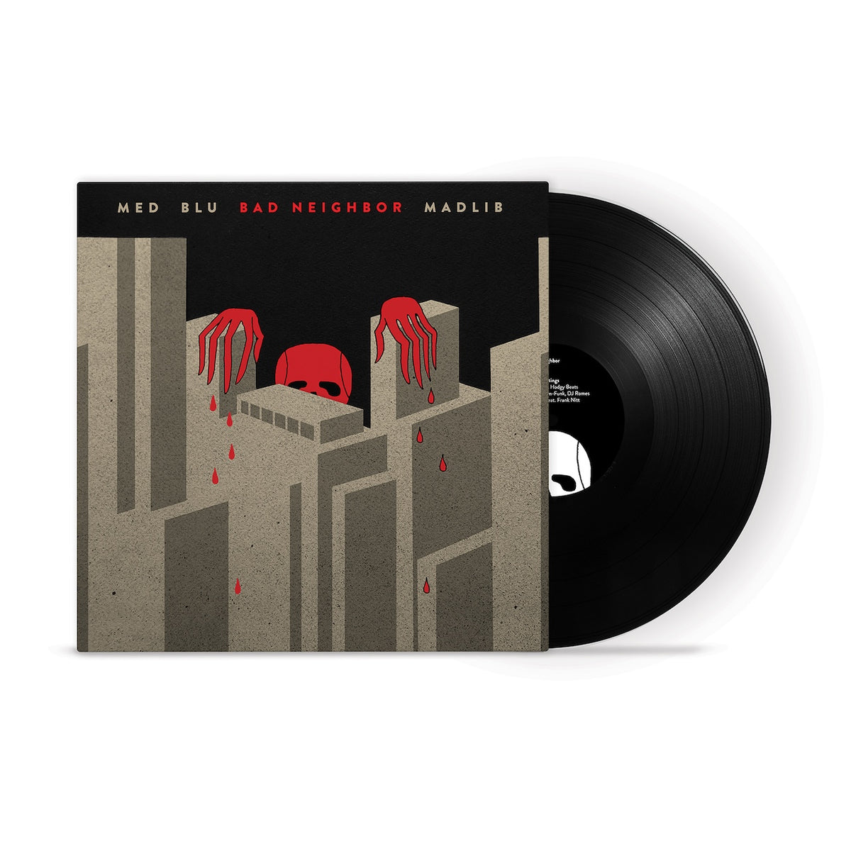 Image of Back Cover of 2xLP - NEW/NEW - MED, BLU & MADLIB, Bad Neighbor (10-Year Edition) (Bang Ya Head; BYH012-10Y, Europe 2026 Reissue, Newly mixed and mastered with two bonus tracks. ), , - 1356223S