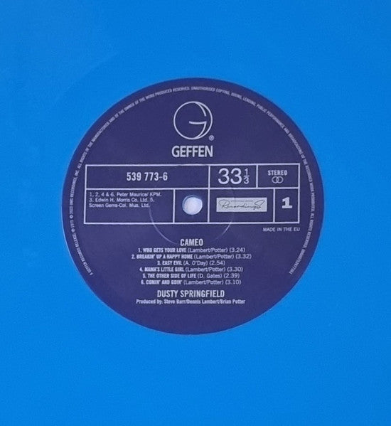 Image of Label Cover of LP - VG+/EX - DUSTY SPRINGFIELD, Cameo (Geffen Records; 539 773-6, Worldwide 2023, Gatefold, Inner, No Download Insert), No shrink/hype sticker., - 0816615C
