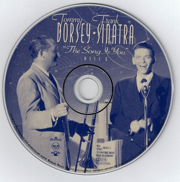 Image of Label Cover of 5xCD - VG+/VG - TOMMY DORSEY & FRANK SINATRA, The Song Is You (RCA; 07863 66353-2, Europe 1994, Box Set, Booklet), , - 0916181C