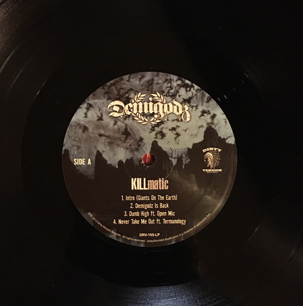 Image of Label Cover of 2xLP - VG+/G+ - DEMIGODZ, KILLmatic (Dirty Version Records; DRV-105-LP, US 2013), Very strong G+. Light, whispy marks either side of both discs due to storage. Very slight Static throughout., - 0946230S