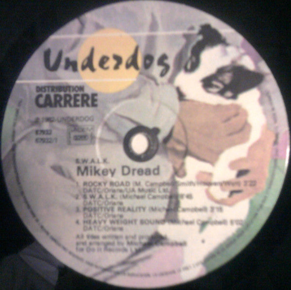 Image of Label Cover of LP - VG/VG - MIKEY DREAD, S.W.A.L.K. (Underdog; 67932, France 1982, Glossy Sleeve), Strong VG, - 0946272S