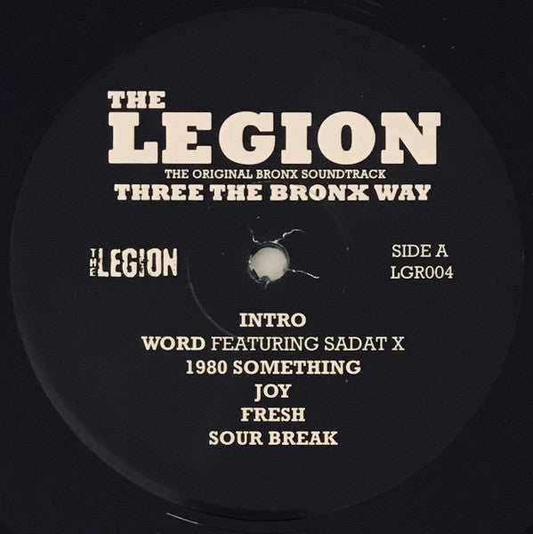 Image of Label Cover of LP - VG+/VG+ - THE LEGION, Three The Bronx Way (Legion Records; LGR004, US 2019), , - 0946339S