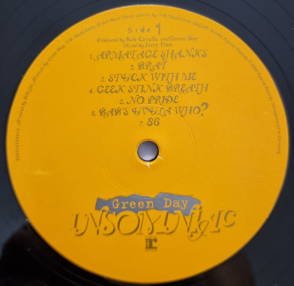 Image of Label Cover of LP - VG/VG - GREEN DAY, Insomniac (Reprise Records; 9362-46046-1, Europe 2010, Insert), A few light hairlines on the record. Sleeve has , - 0926323E