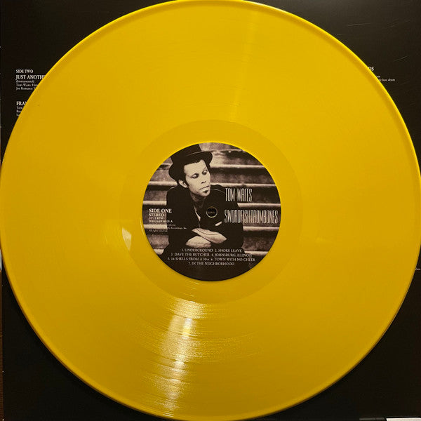 Image of Label Cover of LP - EX/EX - TOM WAITS, Swordfishtrombones (Island Records; 0060244886477, Europe 2023 Reissue, Inner, 180 Gram Canary Yellw Vinyl), Opened Instore, Still In Stickered Shrinkwrap, - 4046004S