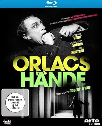 Image of Front Cover of Blu-Ray - VG+/VG+ - ROBERT WIENE, Orlacs H nde (Absolut Medien; 25FPS, Europe 2019), Strong VG+, - 0956135S