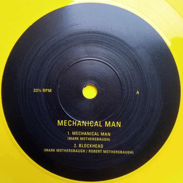 Image of Label Cover of 7" - VG+/VG+ - DEVO, Mechanical Man (Electronic Sound ; ES7103, UK 2023 Reissue, Picture Sleeve, Yellow Vinyl, No Magazine), Light ring wear. , - 3256086S