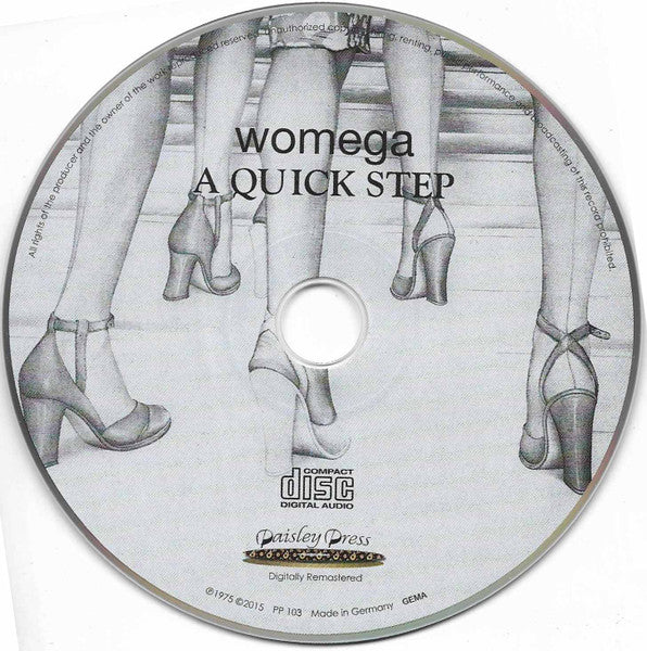 Image of Label Cover of 12" - VG+/VG+ - WOMEGA, A Quick Step (Paisley Press; PP 103, Germany 2015, Jewel Case, Booklet), , - 1036005E