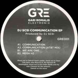 Image of Front Cover of 12" - /VG+ - DJ SCSI, Communication EP (Gari Romalis Electronix; GRE001, US 2018), , - 1046027S