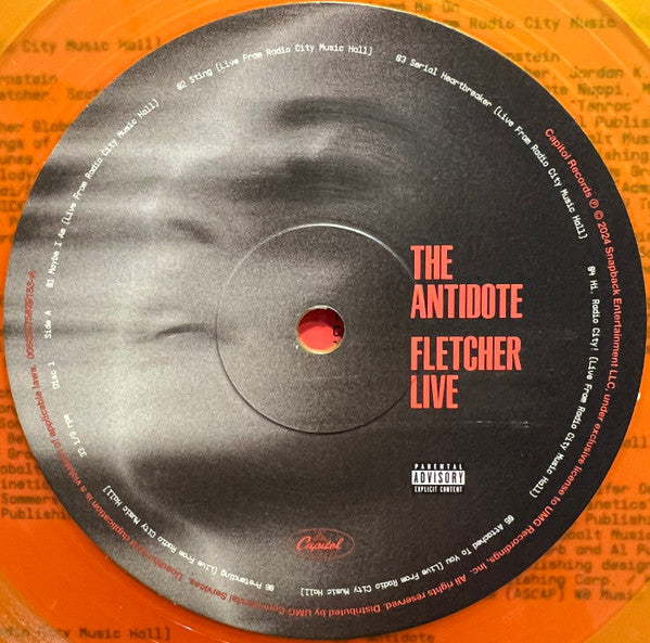 Image of Label Cover of 2xLP - NEW/NEW - FLETCHER, The Antidote: Fletcher Live (Capitol Records; 00602475629153, US 2025, 2 Inners, Yellow Vinyl ), , - 1036080E