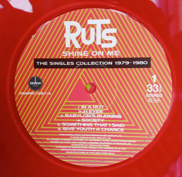 Image of Label Cover of LP - NEW/NEW - RUTS, Shine On Me: The Singles Collection 1979 - 1980 (Demon Records; DEMREC 1287, Europe 2026, Inner, 'Emergency' Red Vinyl), , - 1336126E