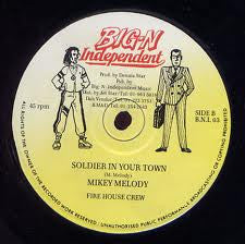 Image of Front Cover of 12" - /VG+ - SANCHEZ / MIKEY MELODY, Paper Roses / Soldier In Your Town (Big N Independent; BNI 03, UK 1988), Shiny EX copy, clean labels., - 1046159S