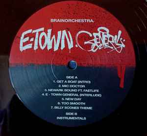 Image of Label Cover of LP - EX/EX - BRAINORCHESTRA., E-Town General (Copenhagen Crates; CC061, Denmark 2021, Red Vinyl. Limited Edition of 85), No: 59/85, - 1726121E