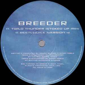 Image of Label Cover of 12" - VG/VG - BREEDER, Twilo Thunder (Rhythm Syndicate Records; RHYSYN002, UK 1999), , - 1146211S