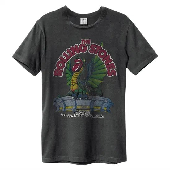 Image of Front Cover of Accessories - NEW/NEW - THE ROLLING STONES, Rolling Stones US 1972 T-shirt Medium (Amplified; , UK , Charcoal), , - 1156110S