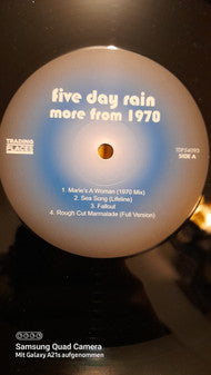 Image of Label Cover of LP - VG+/VG+ - FIVE DAY RAIN, More From 1970 (Trading Places; TDP54093, UK 2023), A couple of hairlines, Still In Opened Shrinkwrap With Hype Sticker, - 1146417S