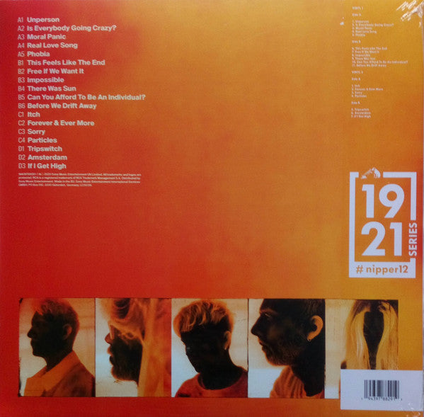 Image of Back Cover of 2xLP - VG+/VG - NOTHING BUT THIEVES, Moral Panic (Sony Music; 19439788291, UK 2020, 2 Inners, With Obi. Numbered, But Missing No/1000.), Light hairlines and paper scuffs. Light creasing and small tear to obi. Splitting inner., - 1146437S