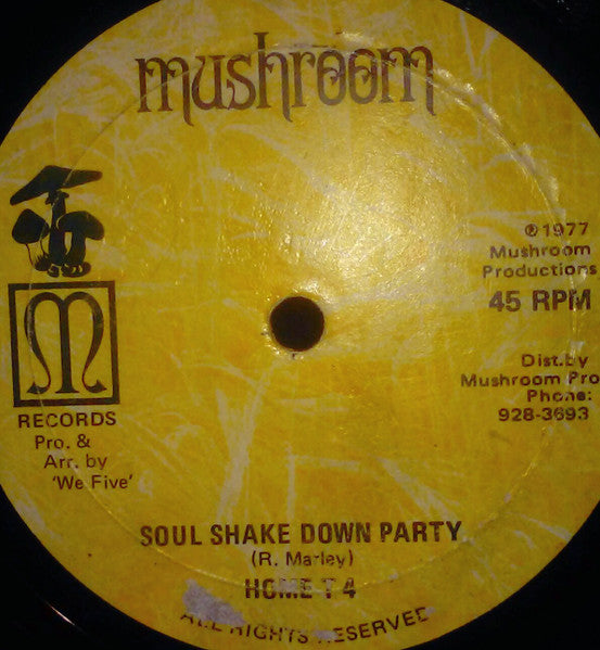 Image of Label Cover of LP - VG/VG - HOME T, Soul Shake Down Party / Stop Children (Watch This Sound) (Mushroom; , Jamaica 1977, Company Sleeve), , - 1226200E