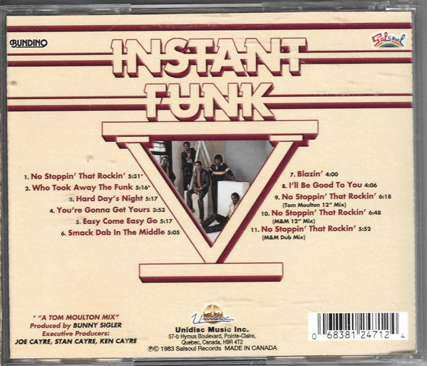 Image of Back Cover of CD - EX/EX - INSTANT FUNK, Instant Funk V (Unidisc; AGEK 2471, Canada 2006 Reissue), Opened Instore, Unplayed, - 1256066S