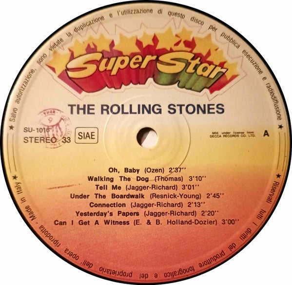 Image of Label Cover of LP - VG/VG - ROLLING STONES, Rolling Stones (Armando Curcio Editore; SU-1016, Italy 1982, Gatefold, Stapled In Booklet), , - 1216337C