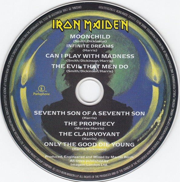 Image of Label Cover of CD - M/M - IRON MAIDEN, Seventh Son Of A Seventh Son (Parlophone; 0190295567699, Europe 2019 Reissue, Digipak), Still SEALED In Stickered Shrinkwrap, - 1216384C