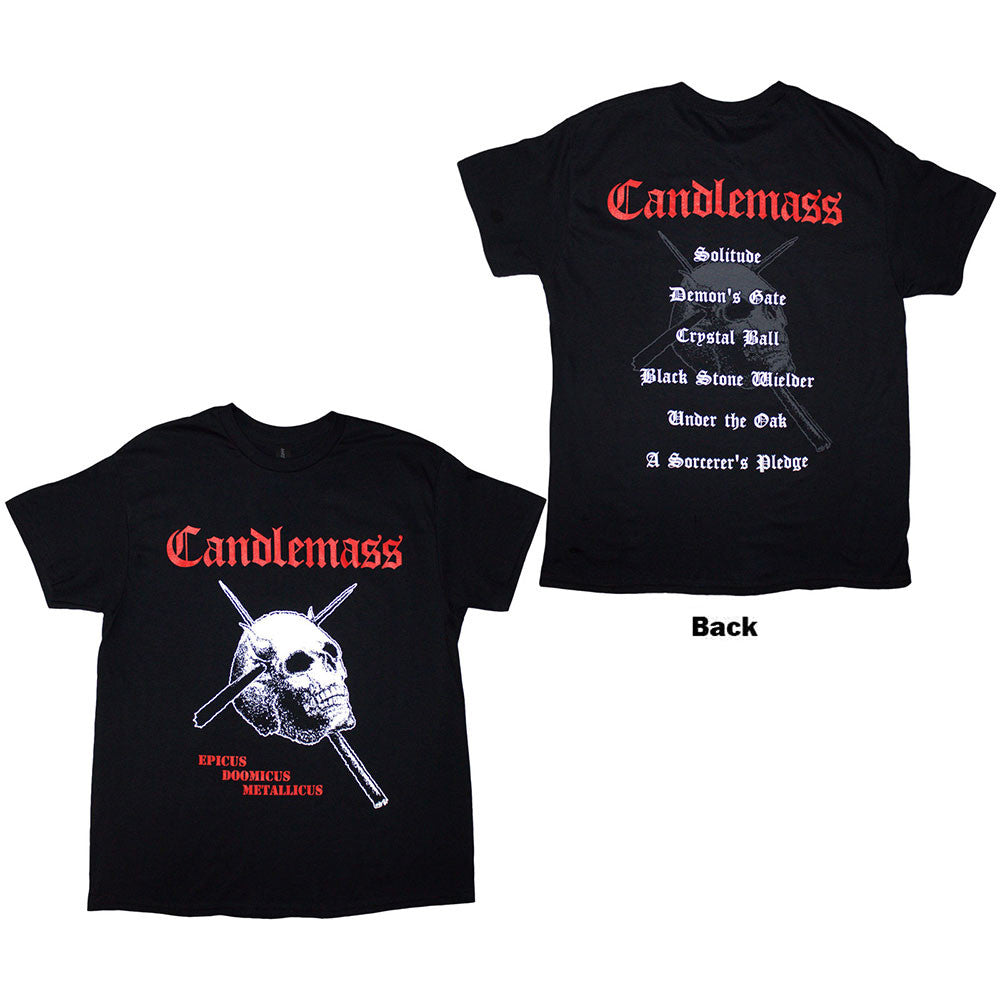 Image of Front Cover of Accessories - NEW/NEW - CANDLEMASS, Candlemass Unisex T-Shirt: Epicus Doomicus Metallicus (Black) (Back Print) XL (, UK ), , - 1256104S