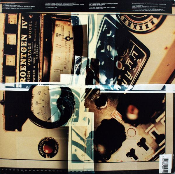 Image of Back Cover of 12" - VG+/VG+ - PRIMAL SCREAM, Burning Wheel (Creation Records; CRE 272T, UK 1997, Stickered Picture Sleeve), , - 3716058C