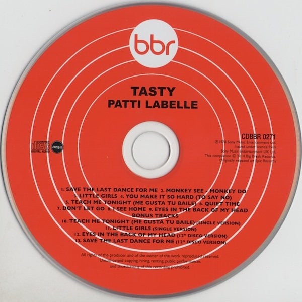 Image of Label Cover of CD - VG+/VG+ - PATTI LABELLE, Tasty (Big Break Records; CDBBR 0271, UK 2014 Reissue, Jewel Case, Booklet), , - 3516486C