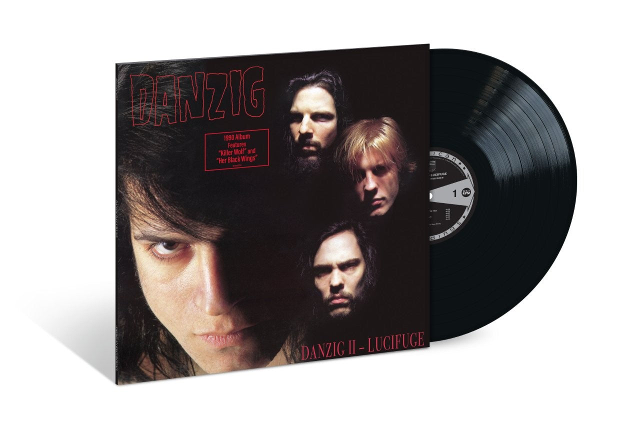 Image of Back Cover of LP - NEW/NEW - DANZIG, Danzig II (UMR; 7837633, Europe 2026 Reissue, Standard Sleeve, Inner, Limited Edition Black Vinyl), , The first official vinyl repressing from American Recordings of Danzig's second album since its initial release in 1990. Tracks include "Her Black Wings" and "Devil's Plaything". LP package includes standard LP jacket, , printed sleeves and black, standard weight vinyl. - 1516219C