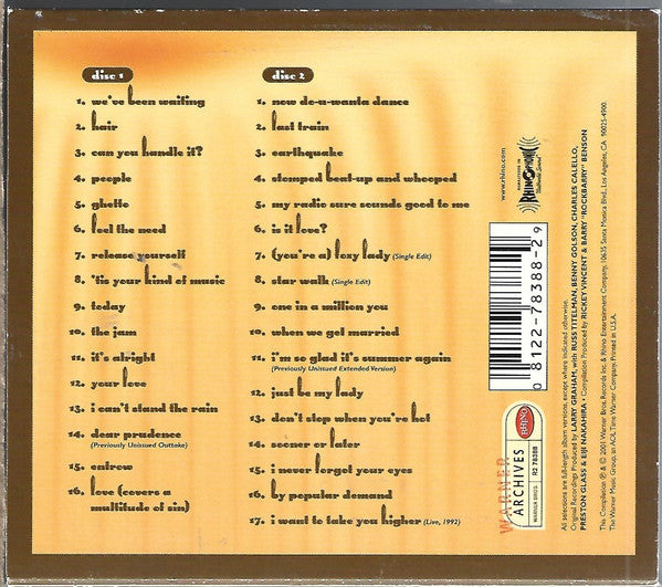 Image of Back Cover of 2xCDs - EX/EX - LARRY GRAHAM & GRAHAM CENTRAL STATION, The Jam - The Larry Graham & Graham Central Station Anthology (Warner Archives; R2 78388, US 2001, Slipcase), Opened Instore, Unplayed, - 1356045S