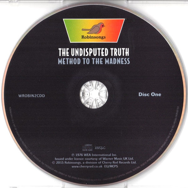 Image of Label Cover of 2xCDs - EX/EX - THE UNDISPUTED TRUTH, Method To The Madness & Smokin' (Robinsongs; WROBIN2CDD, UK 2015), , - 1936011E