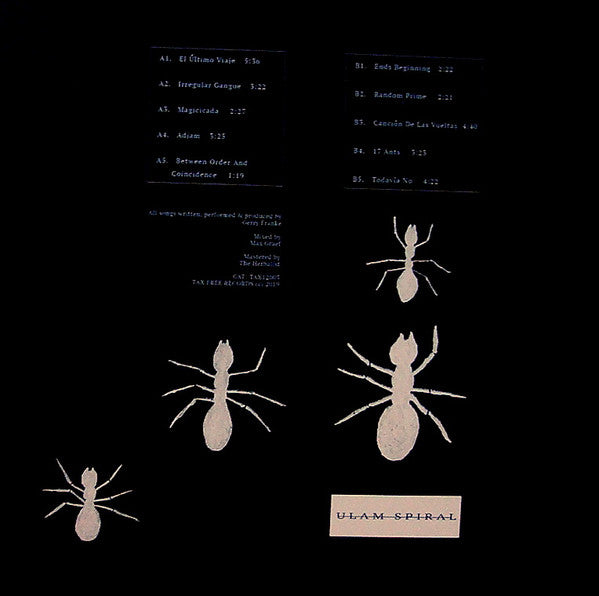 Image of Back Cover of LP - VG/VG+ - GERRY FRANKE, Ulam Spiral (TAX FREE RECORDS; TAX12005, Germany 2019, Insert, Limited Edition), Corner Bump, - 1346065S