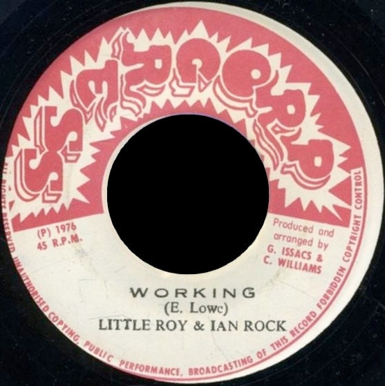 Image of Front Cover of 7" - /VG - LITTLE ROY & IAN ROCK, Working (Progress; , Jamaica 1976), Quite a few light marks, crackle on intro, plays fine. SWOL., - 1316189C