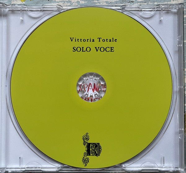 Image of Label Cover of CD - M/M - VITTORIA TOTALE, Solo Voce (Recital; R109, US 2024, Jewel Case, Limited Edition of 200), SEALED, - 1336088E