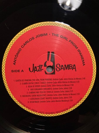 Image of Label Cover of LP - NEW/NEW - ANTONIO CARLOS JOBIM, The Girl From Ipanema (Jazz Samba Records; 709104, Europe 2024 Reissue, Stereo), , - 3536178E