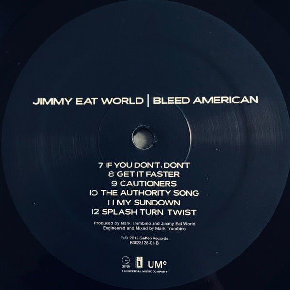 Image of Label Cover of LP - NEW/NEW - JIMMY EAT WORLD, Bleed American (Geffen Records; 00602547316400, Europe 2000s Reissue, Gatefold, Insert), , - 3536184E
