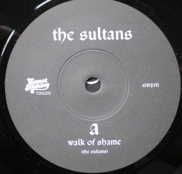 Image of Label Cover of 7" - NEW - SULTANS, Walk Of Shame (Sweet Nothing Records; 7SN026, UK 2004, Picture Sleeve), Sleeve in bottom left crease, - 1356312S