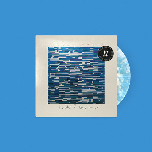 Image of Back Cover of LP - EX/VG+ - FIELD MUSIC, Limits Of Language (Memphis Industries; MI0806LPX1, UK 2024, Signed Art Print & Inner, Splatter Vinyl, Numbered, With Blue Single Sided Flexi-Disc, Limited to 1000 Copies.), In hype stickered shrinkwrap., - 1346353S