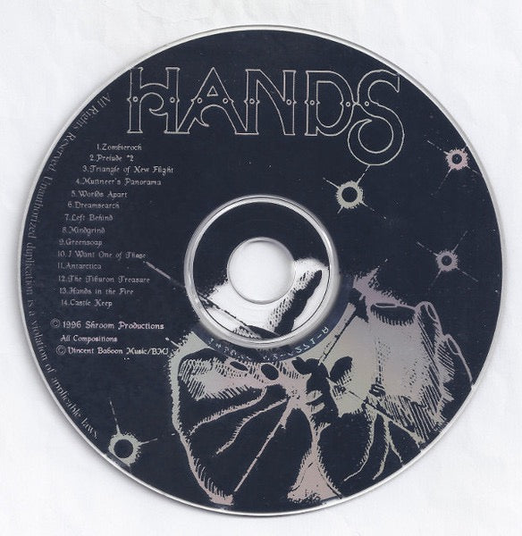 Image of Label Cover of CD - VG/VG - HANDS, Hands (Shroom Productions; SP-96001, US 1996, Jewel Case), , - 1316792C