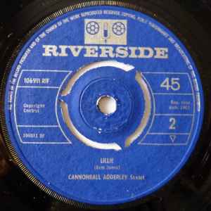 Image of Back Cover of 7" - /VG+ - CANNONBALL ADDERLEY SEXTET, The Jive Samba / Lillie (Riverside Records; 106911 RIF, UK 1963, Plain sleeve, 3 prong centre), Centre intact., - 1456098S