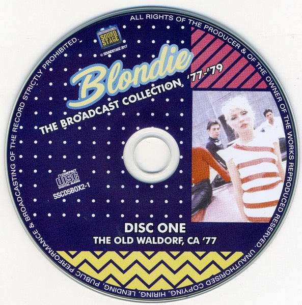 Image of Label Cover of 5xCD - VG/VG+ - BLONDIE, The Broadcast Collection '77 - '79 (Sound Stage; SS5CDBOX2, Europe 2017, Box Set, 5 Inners & Booket), , - 3616038C